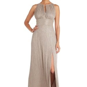 R&M Richards 9283 Long Formal Petite Metallic Gown